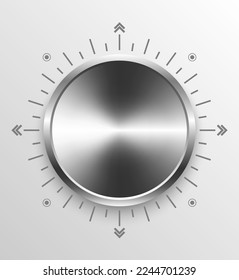 White button with metallic line. button with mouse cursor pointer. Abstract technology background circle digital technology design with. vector illustration.llustration Vector abstract sense