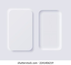 White button Neumorphism design elements vector set, Button and Element for UI Web design or Application UI Design.