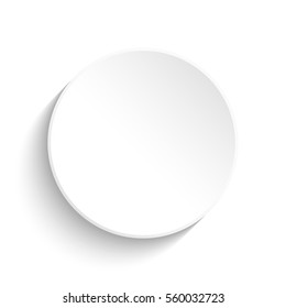 White Button On White Background