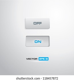 Botão branco na interface branca