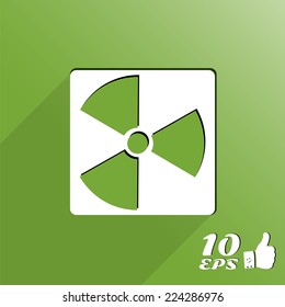 White Button radiation in the background. Made in vector