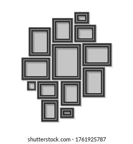 Botones blancos de diferentes formas. Elementos web brillantes. Vector