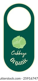 White cabbage label tag with hole.