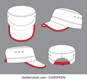 white cadet hat