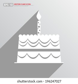 White cake icon 