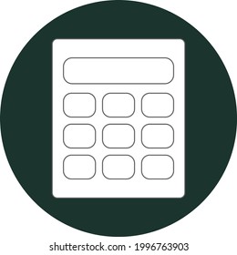 White calculator, illustration, on a white background.