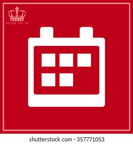 White Calendar Icon 
