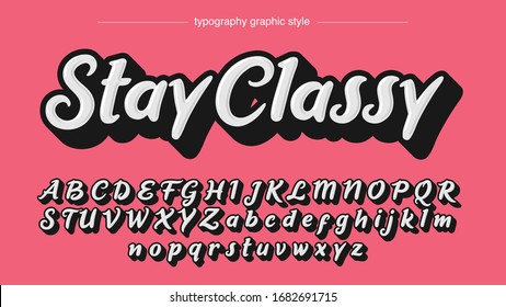 White Calligraphy Long Shadow Typography Artistic Text Effect