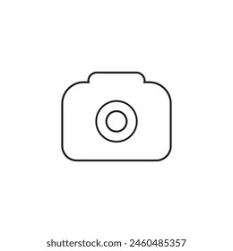 white camera icon in vector.