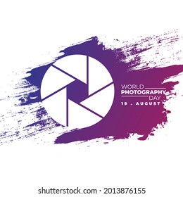 white Camera Shutter with grunge background design. good template for world photography day design.