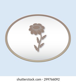 White Camomile vector icon