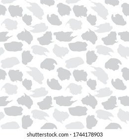 White Camouflage abstract seamless pattern background suitable for fashion textiles, graphics