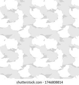 White Camouflage abstract seamless pattern background suitable for fashion textiles, graphics