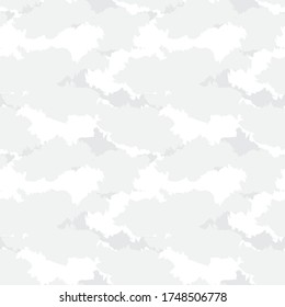 White Camouflage abstract seamless pattern background suitable for fashion textiles, graphics