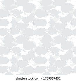 White Camouflage abstract seamless pattern background suitable for fashion textiles, graphics
