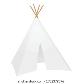 White camping tent. vector illustration