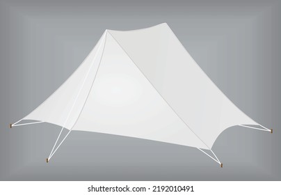 White camping tent. vector illustration