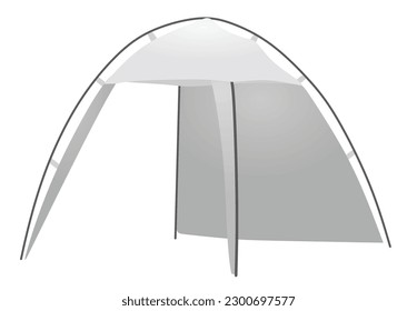 White camping tent. vector illustration