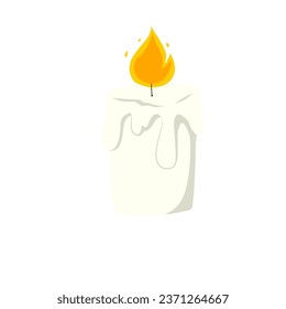 White candle burned png illustration vector