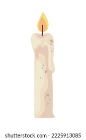 white candle design isolated icon