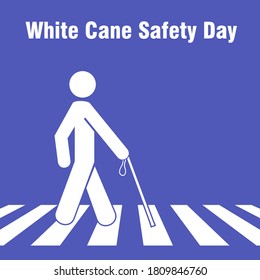 WHITE CANE DAY man cross