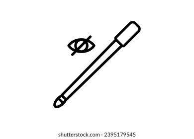 white cane icon. icon related to disability and disability symbol . line icon style. Simple vector design editable