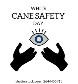 White cane  Safety Day background. Suitable for White cane Safety Day Backgrounds, Posters, Banners, Advertisements, Greeting Cards.