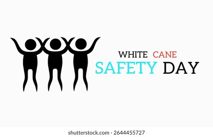 White cane  Safety Day background. Suitable for White cane Safety Day Backgrounds, Posters, Banners, Advertisements, Greeting Cards.