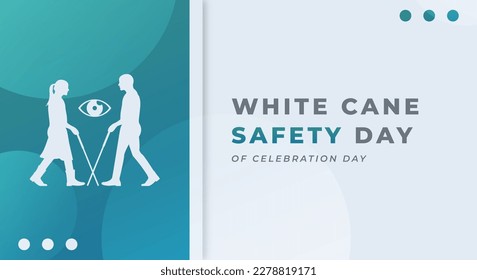 White Cane Safety Day Celebration Vector Design Illustration for Background, Poster, Banner, Advertising, Greeting Card