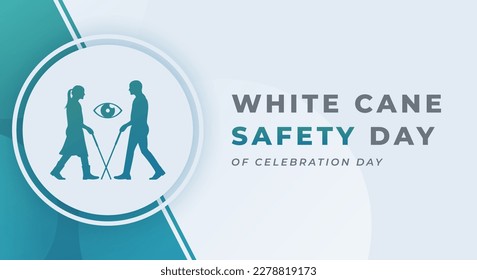 White Cane Safety Day Celebration Vector Design Illustration for Background, Poster, Banner, Advertising, Greeting Card