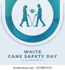White Cane Safety Day Celebration Vector Design Illustration for Background, Poster, Banner, Advertising, Greeting Card