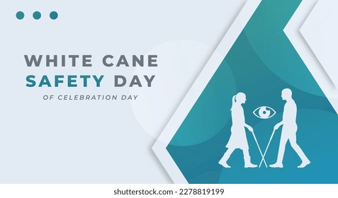 White Cane Safety Day Celebration Vector Design Illustration for Background, Poster, Banner, Advertising, Greeting Card