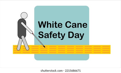 White cane safety day concept banner with guiding block for pedestrian
Wallpaper Background and copy Space Area. Suitable to place on content with that theme. october united states holiday