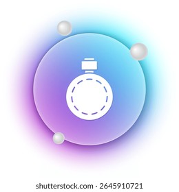 White Canteen water bottle icon isolated on white background. Tourist flask icon. Jar of water use in the campaign. Blue and purple gradient circle background. Vector
