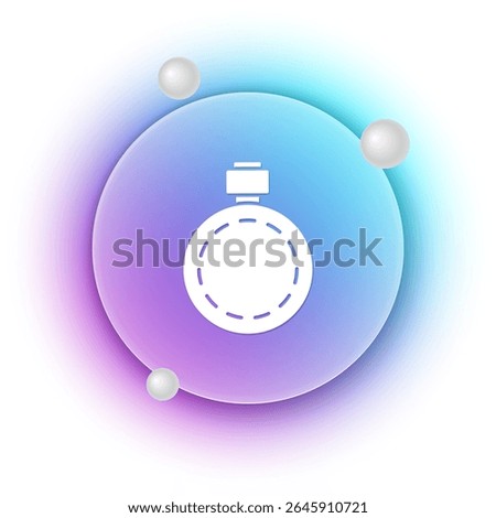 White Canteen water bottle icon isolated on white background. Tourist flask icon. Jar of water use in the campaign. Blue and purple gradient circle background. Vector