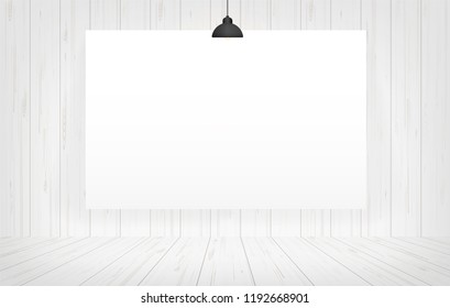 Marco blanco de tela en el fondo del espacio. Ilustración vectorial.