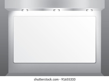 White canvas with lights