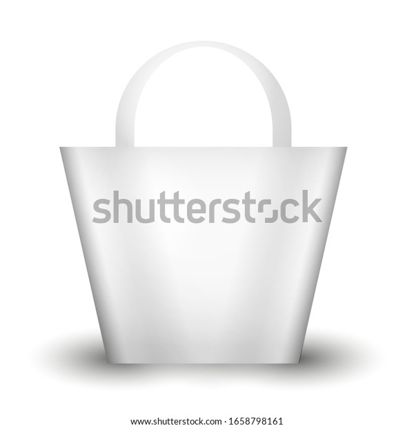 White Canvas Tote Bag Mockup Icon Stock Vector (Royalty Free) 1658798161