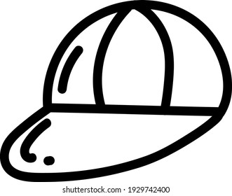 White cap, illustration, vector on white background.