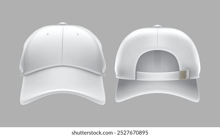 white cap mockup front and back