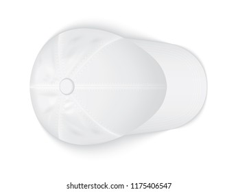 white cap on white background top view vector