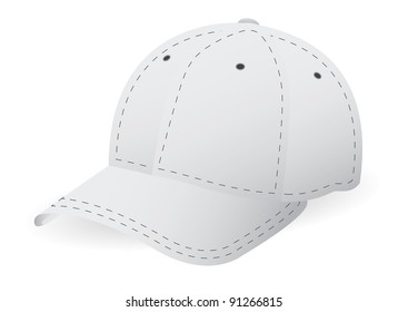 white cap vector for template