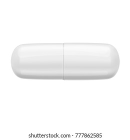 White capsule template, for design.