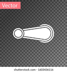 White Car door handle icon isolated on transparent background.  Vector Illustration
