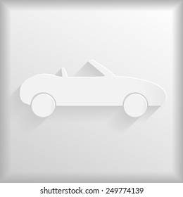 White car icon, vector illustration