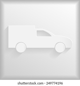 White car icon, vector illustration