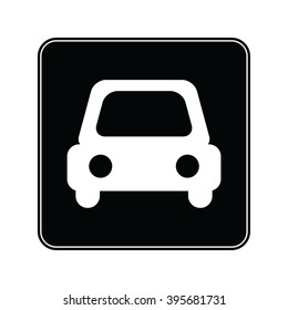 White car icon vector illustration