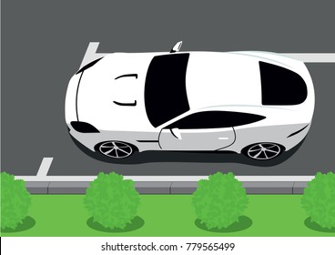 the white car in the Parking lot