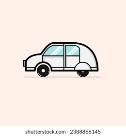 diseño de vectores de auto blanco. ilustración vectorial