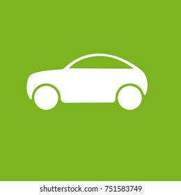 white car vector icon - icon isolated